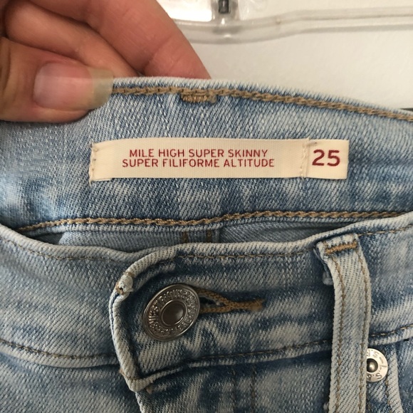 Levi’s Mile high super skinny jeans lighwash - Picture 6 of 7